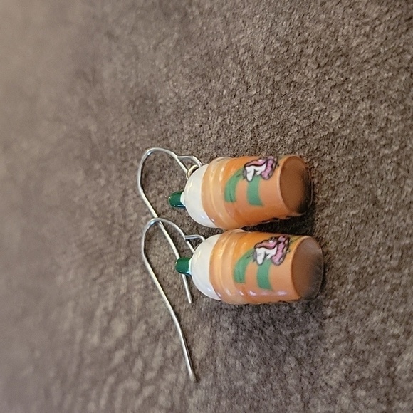 5/$25 Unicorn Coffee Frappuccino Kidcore Dangle Hook Earrings - Picture 2 of 5